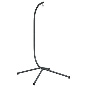 vidaXL Support de chaise suspendue en forme d'œuf sans panier Acier anthracite