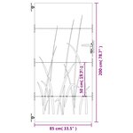 vidaXL Portail de jardin 85x200 cm acier corten conception d'herbe