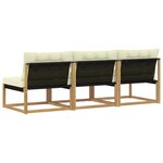 vidaXL Sofa de milieu extérieur Bois d'acacia massif et Textilène