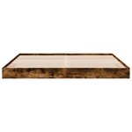 vidaXL Cadre de lit chêne fumé 180x200 cm bois d'ingénierie