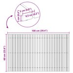 vidaXL Tapis de bain Marron 100 x 60 cm Bois d'Acacia Massif