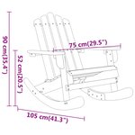 vidaXL Chaise à bascule Adirondack bois massif d'acacia