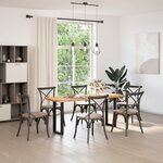 vidaXL Pieds de table console en U 2 pièces noir 28 x (72-73) cm acier