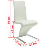Vidaxl chaises à manger lot de 2 blanc similicuir