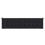 vidaXL Coussin de banc de jardin carreaux noir 200x50x3 cm tissu