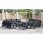 vidaXL Ensemble de canapé de jardin 12 Pièces Anthracite Acier