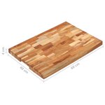 vidaXL Planche à découper 60x40x4 cm Bois d'acacia massif