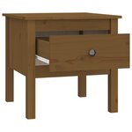vidaXL Table d'appoint Marron miel 50x50x49 cm Bois massif de pin