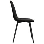 vidaXL Chaises à manger lot de 4 Noir Velours