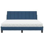 vidaXL Lit avec matelas Hanko bleu 160x200 cm tissu