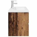 vidaXL Meuble lavabo avec bassin et robinet intégrés vieux bois