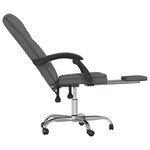 vidaXL Fauteuil inclinable de bureau Gris foncé Tissu
