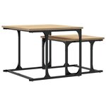 vidaXL Table basse gigogne 2 Pièces chêne sonoma bois d'ingénierie