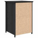 vidaXL Cabinet de chevet avec tiroir 2 Pièces Chêne noir 40 x 36 x 60 cm