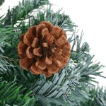 Vidaxl arbre de noël artificiel avec led et pommes de pin 180 cm