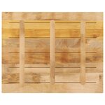 vidaXL Dessus de table rectangulaire bois massif de manguier brut