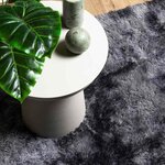 vidaXL Tapis Shaggy à poils longs NAVARRA gris foncé 200x200 cm
