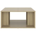 vidaXL Tables basses 4 Pièces Chêne Sonoma 33x33x33 cm Aggloméré