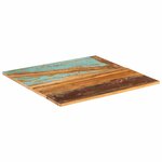 vidaXL Dessus de table carré 70x70 cm 15-16 mm Bois de récupération