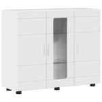 vidaXL Buffet Blanc brillant 55.5 x 29 x 100 cm Bois d'ingénierie