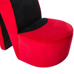 vidaXL Chaise en forme de talon haut rouge velours