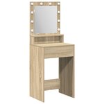 vidaXL Coiffeuse avec éclairage LED en chêne Sonoma  50x41x135 cm
