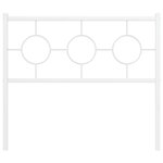 vidaXL Tête de lit métal blanc 100 cm