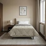 vidaXL Duvet d'été simple Matelassé Gris clair 155 x 220 cm