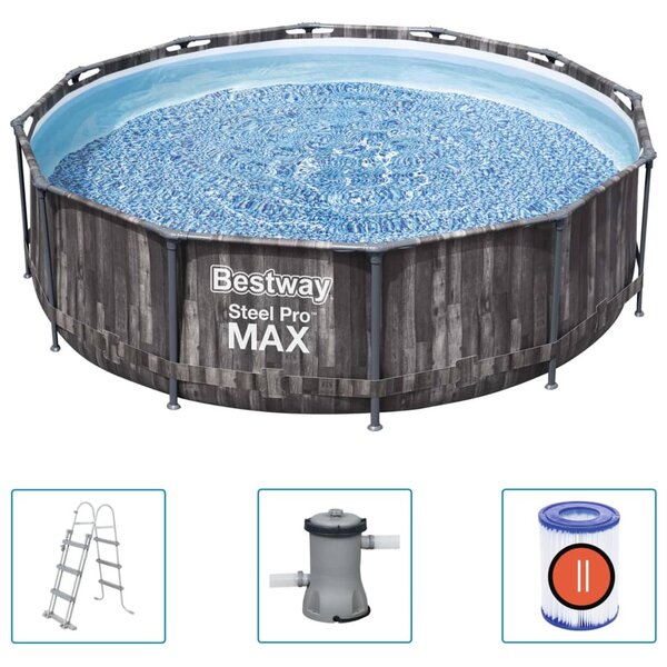 Bestway ensemble de piscine steel pro max 366x100 cm