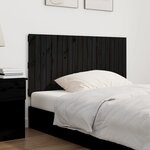 vidaXL Tête de lit murale Noir 127 5x3x60 cm Bois massif de pin