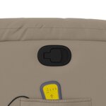 vidaXL Fauteuil de massage inclinable Cappuccino Similicuir