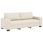 vidaXL Canapé avec coussin avec oreiller Beige 221 x 77 x 82 cm Lin