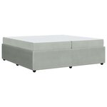 vidaXL Cadre de lit avec matelas Gris clair 200 x 200 cm Velours