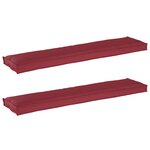 vidaXL Coussins de Palette pour Banc 2 Pièces Rouge Vin 180x40x8 cm Tissu Oxford