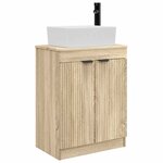 vidaXL Meuble de salle de bain avec évier Chêne Sonoma 54 x 35 x 83 cm