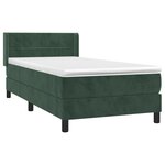 vidaXL Sommier à lattes de lit et matelas Vert foncé 80x200 cm Velours