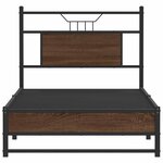 vidaXL Cadre de lit sans matelas chêne marron 90x200cm bois ingénierie