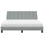 vidaXL Lit avec matelas Hanko gris clair 160x200 cm tissu