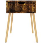 vidaXL Tables de chevet 2 Pièces Chêne fumé 40x40x56 cm Bois d'ingénierie