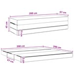 vidaXL Canapé-lit pliable 200 x 67 x 45 cm Bleu
