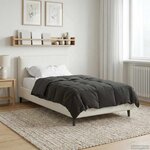 vidaXL Duvet d'été simple Matelassé Anthracite 140 x 200 cm Microfibre