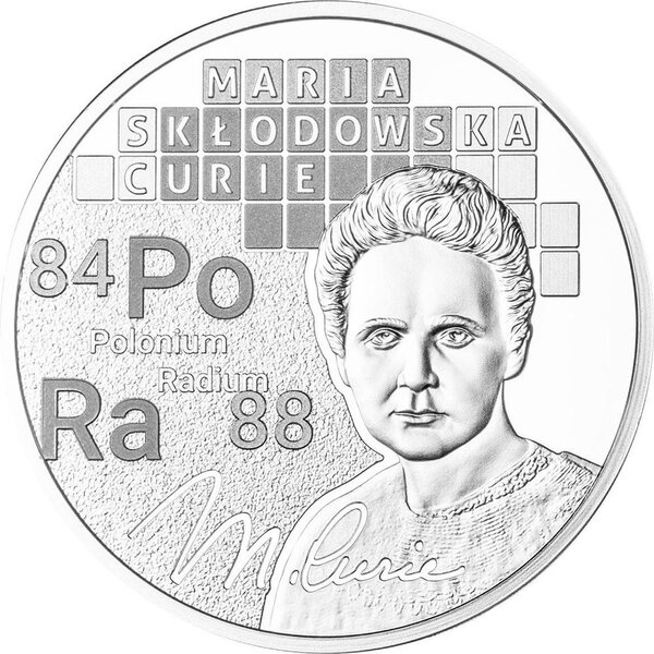 Pièce de monnaie en Argent 1 Dollar g 31.1 (1 oz) Millésime 2024 MARIE CURIE