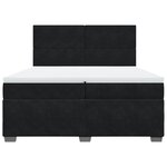 vidaXL Sommier à lattes de lit et matelas Noir 200x200 cm Velours