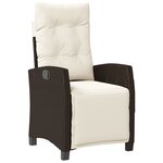 vidaXL Ensemble à manger de jardin et coussins 9 Pièces marron poly rotin