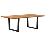 vidaXL Table à manger marron clair bois de chêne massif rectangulaire