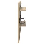 vidaXL Porte-manteau mural avec étagère avec stockage avec miroir Chêne Sonoma 90 x 10 x 50 cm