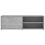 vidaXL Meuble TV Gris béton 120x34x37 cm Bois d’ingénierie