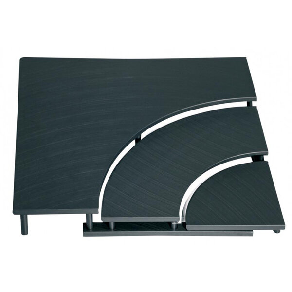 Presentoir 3 etages polyethylene noir 1/4 de rond -  - polyéthylène800 800x65mm