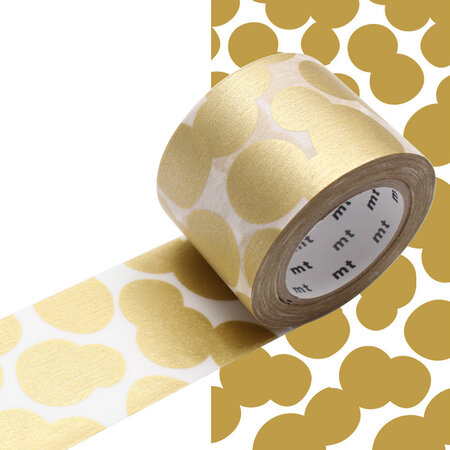 Masking Tape MT Mina 3 5 cm gouttes or - soda water gold