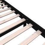 vidaXL Cadre de lit sans matelas noir bois massif 140x190 cm